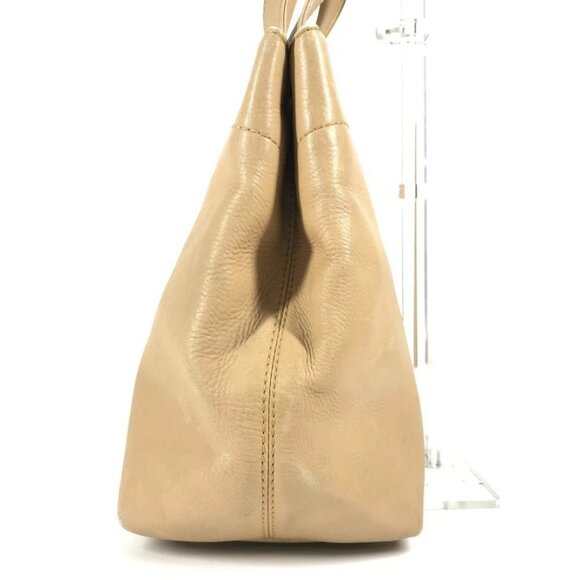 CHANEL Turnlock CC CC Mark Bag Tote Bag Hand Bag Leather Beige - Picture 7 of 16